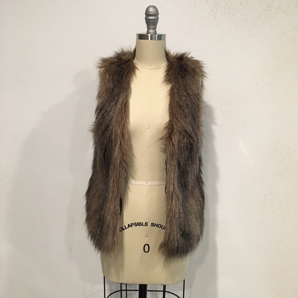 H & M Brown Fur Vest